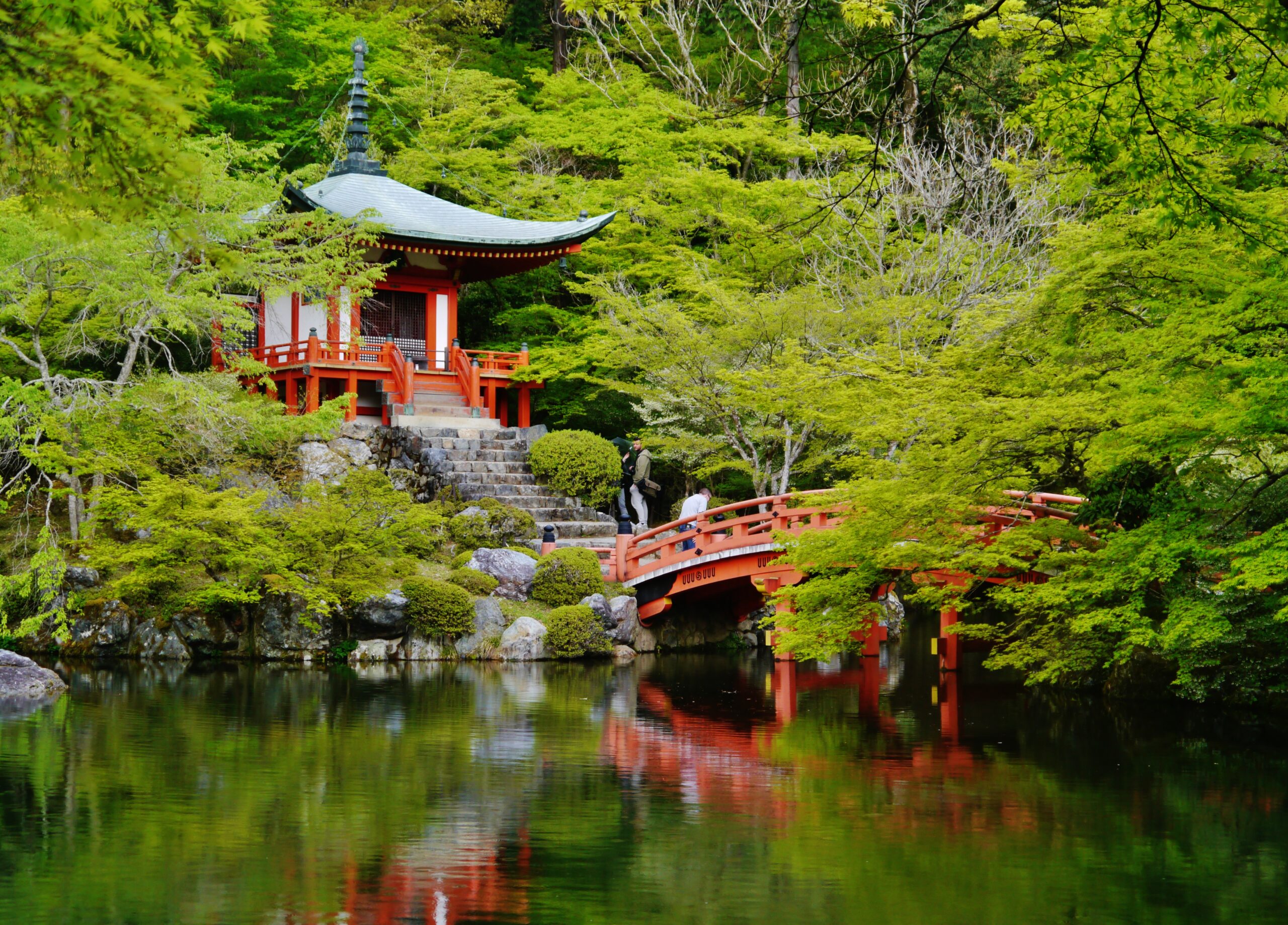 Historic Kyoto temple architecture in Japan